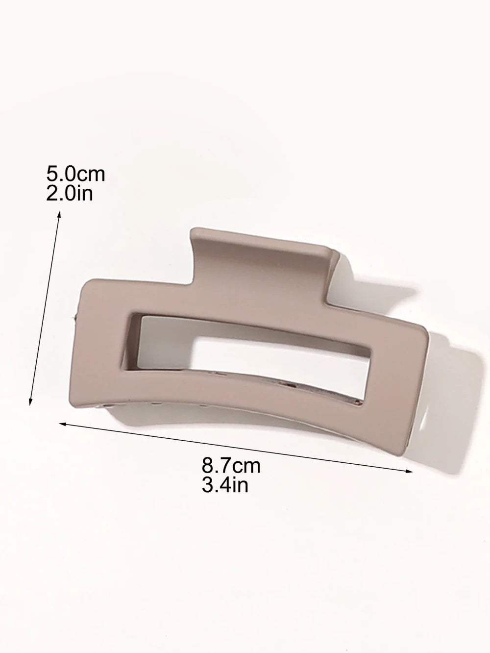 Matte Square Hair Claw Clips