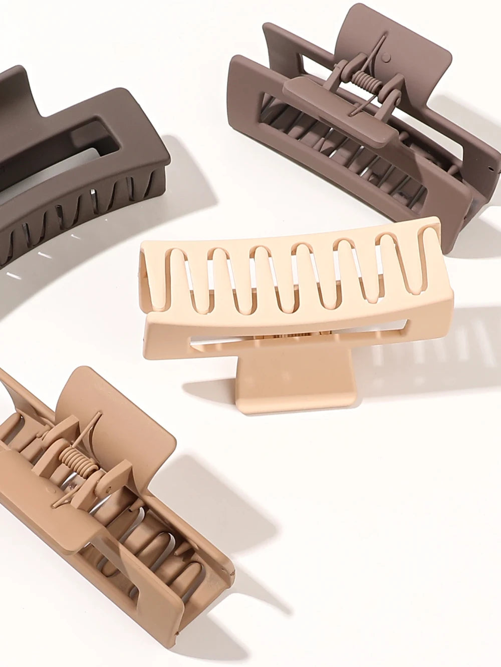 Matte Square Hair Claw Clips