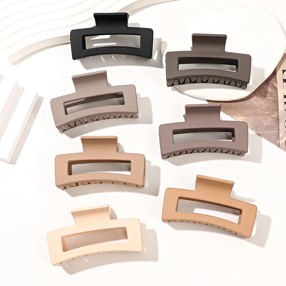 Matte Square Hair Claw Clips