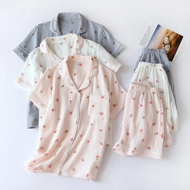 Cotton Crepe Pajama Set